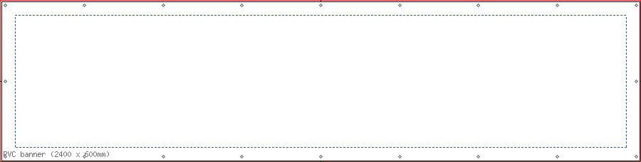 PVC banner (2400 x 600mm) template preview