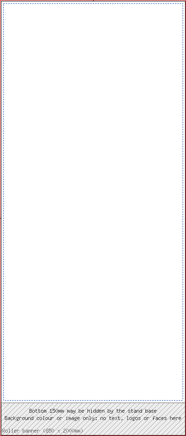 Roller banner (850 x 2000mm) template preview
